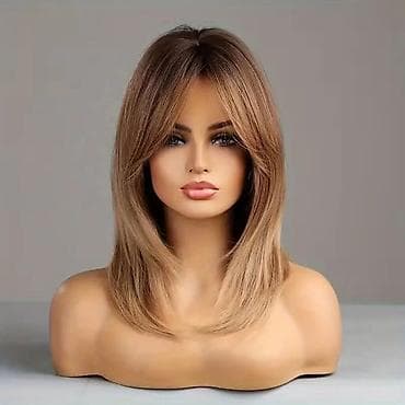 Perika – srednja dužina, višetonirano svetlo smeđa (balayage), sa na lalafo.rs — 1 Perika – srednja dužina, višetonirano svetlo smeđa (balayage), sa — 1