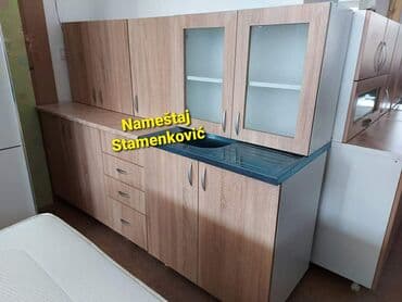Kitchen furniture: Kuhinja od iverice 2m sa prohromskim limom i radnom plocom. Moze se at lalafo.rs — 3 Kitchen furniture: Kuhinja od iverice 2m sa prohromskim limom i radnom plocom. Moze se — 3