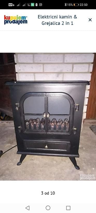 Električni kamin i grejalica 2 u 1 - Samostojeći električni kamin u na lalafo.rs — 1 Električni kamin i grejalica 2 u 1 - Samostojeći električni kamin u — 1
