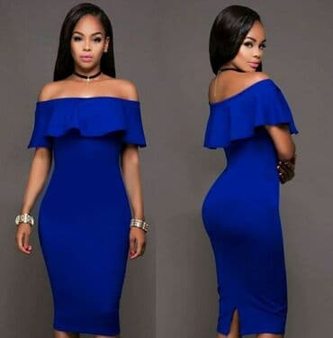 3XL, color - Blue, Cocktail, Short sleeves at lalafo.rs 3XL, color - Blue, Cocktail, Short sleeves