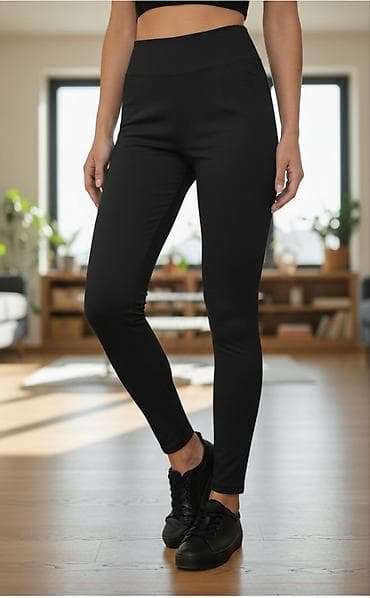 Crne ženske helanke/legging pantalone visokog struka - Klasičan na lalafo.rs Crne ženske helanke/legging pantalone visokog struka - Klasičan