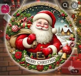 Drvena ploca sa Deda mrazom za kacenje na zid,prozor ili vrata 550 na lalafo.rs Drvena ploca sa Deda mrazom za kacenje na zid,prozor ili vrata 550