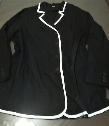 Personal Items: Sako vel 52, laneni, crne boje sa belom ranflom, obim grudi 110 cm at lalafo.rs — 5 Personal Items: Sako vel 52, laneni, crne boje sa belom ranflom, obim grudi 110 cm — 5
