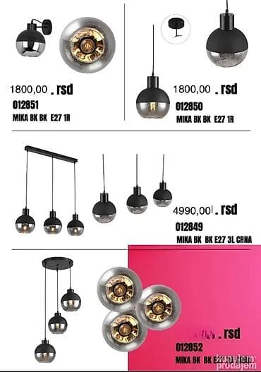 Moderna viseća rasveta – MIKA serija sa E27 grlom, crna boja Unesite na lalafo.rs — 1 Moderna viseća rasveta – MIKA serija sa E27 grlom, crna boja Unesite — 1