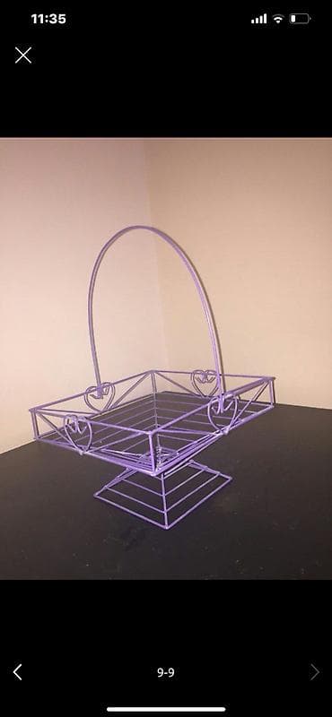 Dekorativne metalne korpe – set - Materijal: metalna žica, ofarbana u na lalafo.rs — 1 Dekorativne metalne korpe – set - Materijal: metalna žica, ofarbana u — 1