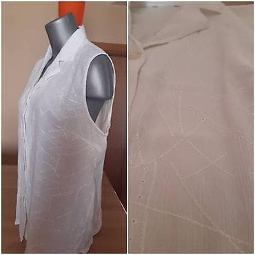 Ženska bezrukavna košulja – bela - Veličina: XL - Dužina: 70 cm - na lalafo.rs — 2 Ženska bezrukavna košulja – bela - Veličina: XL - Dužina: 70 cm - — 2