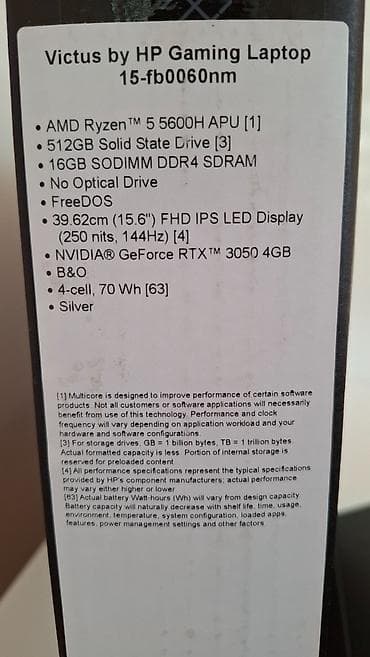 Laptop HP Victus 15-fb0060nm kao nov, u garanciji! Laptop je kao nov na lalafo.rs — 9 Laptop HP Victus 15-fb0060nm kao nov, u garanciji! Laptop je kao nov — 9