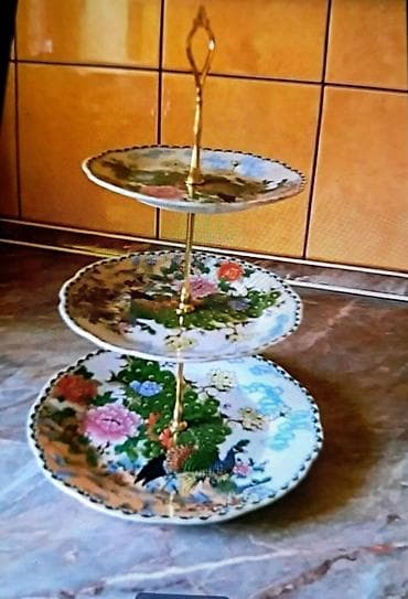 Home & Garden: Tacna za kolače u 3 nivoa. Porcelan. Visina 34 cm at lalafo.rs — 4 Home & Garden: Tacna za kolače u 3 nivoa. Porcelan. Visina 34 cm — 4