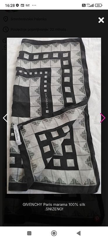 original esprit: SNIŽENA!!!GIVENCHY Paris marama 100%silk., original .Dimenzije at lalafo.rs — 4 original esprit: SNIŽENA!!!GIVENCHY Paris marama 100%silk., original .Dimenzije — 4