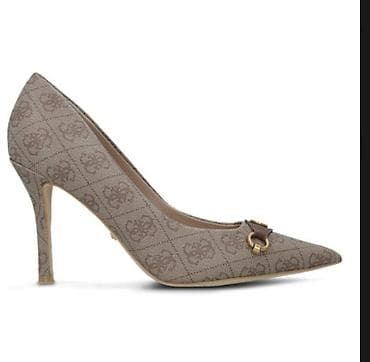 Damske salonke na štiklu sa monogram printom. obuvene jednom - na lalafo.rs — 3 Damske salonke na štiklu sa monogram printom. obuvene jednom - — 3