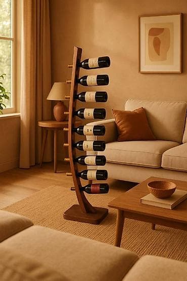 Matresses: Drveni samostojeći stalak za vino – elegantan - Kapacitet: 10 boca at lalafo.rs — 1 Matresses: Drveni samostojeći stalak za vino – elegantan - Kapacitet: 10 boca — 1