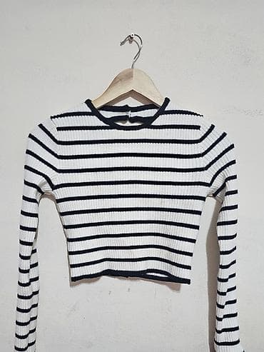 zenske broj: Bershka ženski kratki džemper (crop) – prugasti - Boja: bela sa crnim at lalafo.rs — 3 zenske broj: Bershka ženski kratki džemper (crop) – prugasti - Boja: bela sa crnim — 3