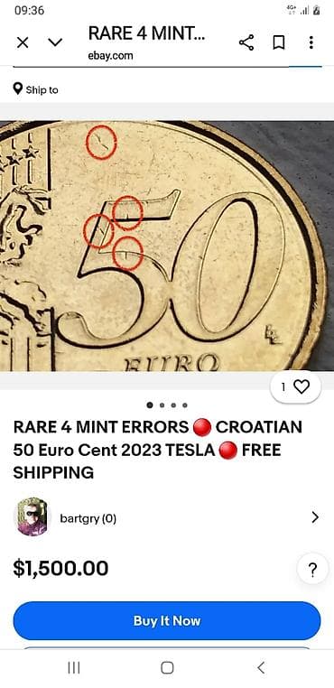 Hrvatski kovanac od 50 euro centi – godina 2023, motiv Nikola Tesla na lalafo.rs — 3 Hrvatski kovanac od 50 euro centi – godina 2023, motiv Nikola Tesla — 3