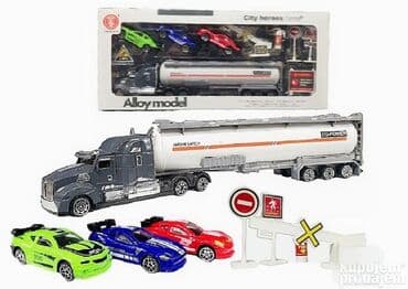 Toy Cars: Metalni Kamion Transporter sa 3 Autića i Dodatcima 🚛 Metalni Kamion at lalafo.rs — 1 Toy Cars: Metalni Kamion Transporter sa 3 Autića i Dodatcima 🚛 Metalni Kamion — 1