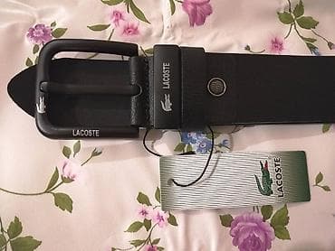 Novi muski kozni markirani kais Lacoste u crnoj boji. Zemlja porekla na lalafo.rs — 1 Novi muski kozni markirani kais Lacoste u crnoj boji. Zemlja porekla — 1