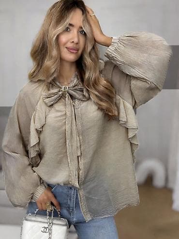 🔥Ženska bluza sa mašnom i volanima - Model: romantična, lepršava na lalafo.rs — 2 🔥Ženska bluza sa mašnom i volanima - Model: romantična, lepršava — 2