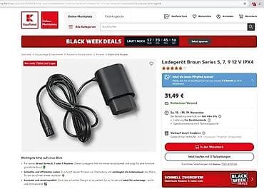 cepaci za drva: Punjač za Braun brijače – Series 5, 7, 9 (IPX4) - Originalni Braun na lalafo.rs — 2 cepaci za drva: Punjač za Braun brijače – Series 5, 7, 9 (IPX4) - Originalni Braun — 2