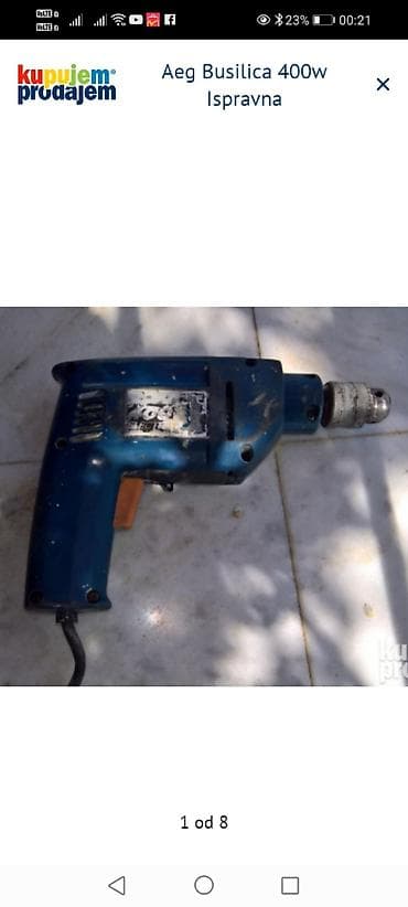 AEG električna bušilica 400 W - Snaga: 400 W (oznaka na pločici) - na lalafo.rs AEG električna bušilica 400 W - Snaga: 400 W (oznaka na pločici) -