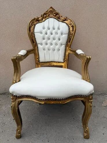 Stilske fotelje: Stilska Fotelja / Polufotelja u Pozlati 🛋️ U odličnom stanju, kao na na lalafo.rs — 10 Stilske fotelje: Stilska Fotelja / Polufotelja u Pozlati 🛋️ U odličnom stanju, kao na — 10