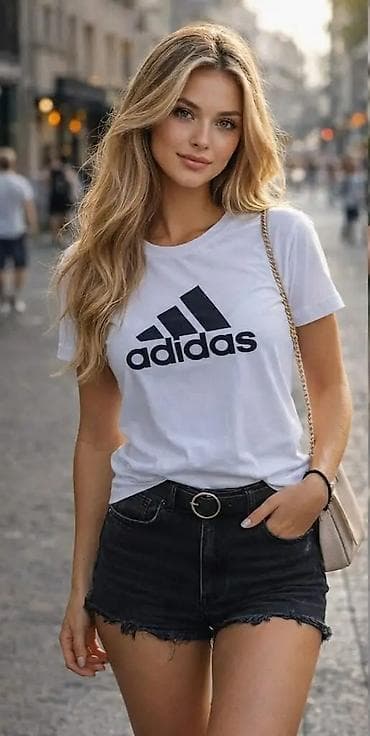 Ženske pamučne majice sa kratkim rukavima – sportski brend print - na lalafo.rs — 2 Ženske pamučne majice sa kratkim rukavima – sportski brend print - — 2