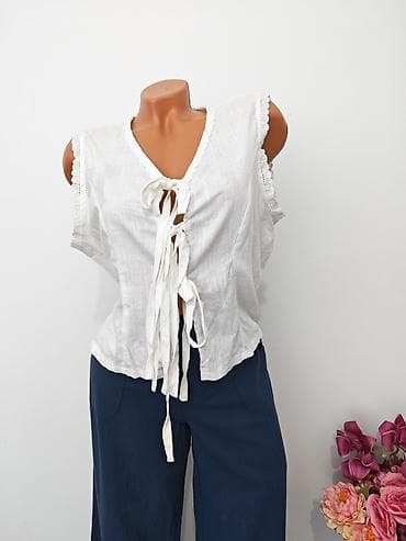 zenske broj: Bela ženska bluza sa vezivanjem napred – SHEIN - Model: bez rukava at lalafo.rs — 4 zenske broj: Bela ženska bluza sa vezivanjem napred – SHEIN - Model: bez rukava — 4