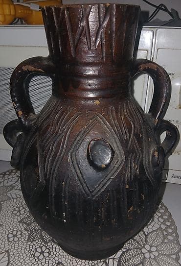 Ručno rađena dekorativna keramička vaza/krčag - Materijal: pečena na lalafo.rs — 1 Ručno rađena dekorativna keramička vaza/krčag - Materijal: pečena — 1