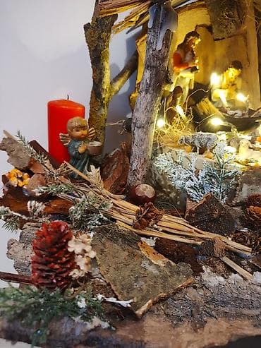 Ručno rađena božićna jaslica sa rasvetom - Detaljna maketa na lalafo.rs — 6 Ručno rađena božićna jaslica sa rasvetom - Detaljna maketa — 6