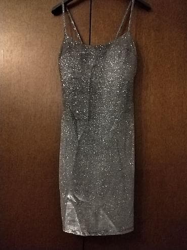 Svečani set haljina – srebrni šljokičasti materijal - Dve haljine u at lalafo.rs — 3 Svečani set haljina – srebrni šljokičasti materijal - Dve haljine u — 3