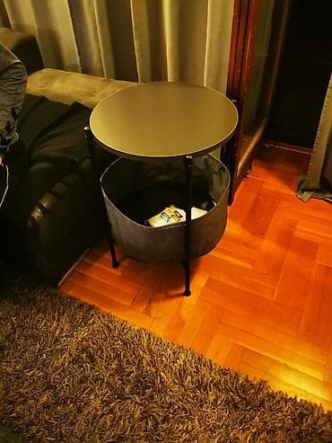 Pomoćni stočić sa ugrađenom korpom za odlaganje - Moderan okrugli sto na lalafo.rs — 5 Pomoćni stočić sa ugrađenom korpom za odlaganje - Moderan okrugli sto — 5