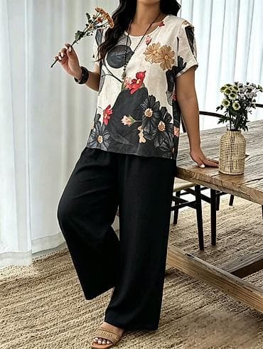 Personal Items: Ženski komplet – bluza i široke pantalone - Dvodíelni komplet sa at lalafo.rs — 2 Personal Items: Ženski komplet – bluza i široke pantalone - Dvodíelni komplet sa — 2