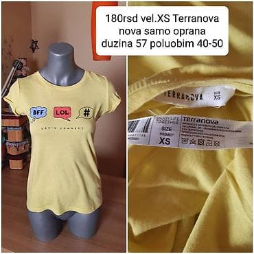 Terranova ženska majica kratkih rukava, veličina XS. - Boja: žuta na lalafo.rs — 1 Terranova ženska majica kratkih rukava, veličina XS. - Boja: žuta — 1