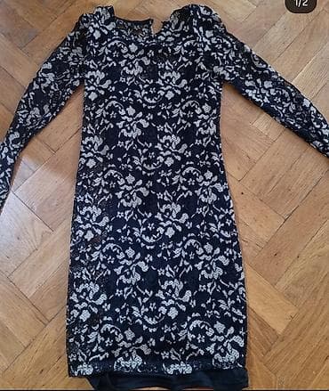 Elegantna čipkana haljina sa dugim rukavima do kolena otprilike. - na lalafo.rs Elegantna čipkana haljina sa dugim rukavima do kolena otprilike. -