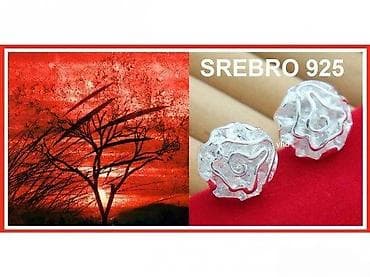 kom sa etiketom: Minđuše od srebra 925 – ručno oblikovane, cvetni/riplasto-naborani at lalafo.rs — 2 kom sa etiketom: Minđuše od srebra 925 – ručno oblikovane, cvetni/riplasto-naborani — 2