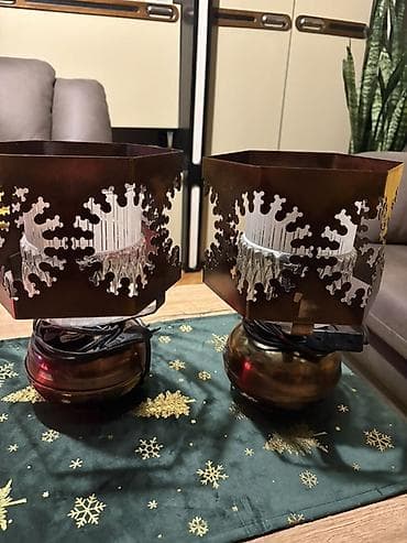 Antique Decor: Par retro stonih lampi sa dekorativnim abažurima - Tip: stona at lalafo.rs — 4 Antique Decor: Par retro stonih lampi sa dekorativnim abažurima - Tip: stona — 4