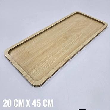 Drvena poslužavna daska – pravougaona/zaobljena - Materijal: prirodno na lalafo.rs — 2 Drvena poslužavna daska – pravougaona/zaobljena - Materijal: prirodno — 2