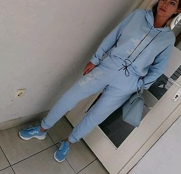 Sweatsuit Sets: Trenerka vrhunski glatki fini pamuk elastin vel S M L U roze i plavoj at lalafo.rs — 6 Sweatsuit Sets: Trenerka vrhunski glatki fini pamuk elastin vel S M L U roze i plavoj — 6