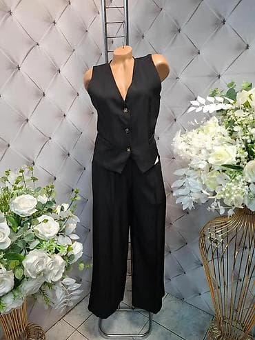 Ženski komplet – prsluk i široke pantalone - Elegantni dvodelni na lalafo.rs — 2 Ženski komplet – prsluk i široke pantalone - Elegantni dvodelni — 2