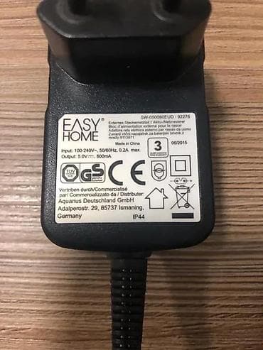 EASY HOME punjač/adapter za brijač - Model: SW-0505080EUD / 92276 - na lalafo.rs EASY HOME punjač/adapter za brijač - Model: SW-0505080EUD / 92276 -