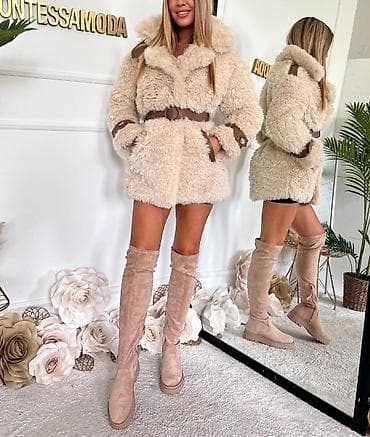 Ženska bunda/kaput od veštačkog krzna u boji krem/ovsena. - Gusto na lalafo.rs — 6 Ženska bunda/kaput od veštačkog krzna u boji krem/ovsena. - Gusto — 6