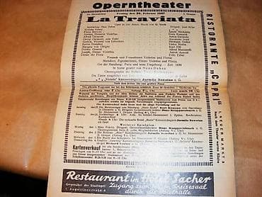 Opern Theater Offizielles Programm La Traviata 26. februar 1937 na lalafo.rs — 1 Opern Theater Offizielles Programm La Traviata 26. februar 1937 — 1