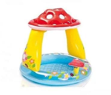 Dečiji bazen na naduvavanje sa suncobranom u obliku pečurke. - na lalafo.rs Dečiji bazen na naduvavanje sa suncobranom u obliku pečurke. -