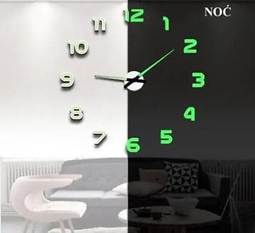 3D samolepljivi dekorativni sat - Fluorescentni model 3D samolepljivi at lalafo.rs — 1 3D samolepljivi dekorativni sat - Fluorescentni model 3D samolepljivi — 1