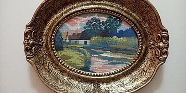 Set od 4 ukrasne zidne slike – ručni rad gobleni u raskošnim ovalnim na lalafo.rs — 2 Set od 4 ukrasne zidne slike – ručni rad gobleni u raskošnim ovalnim — 2