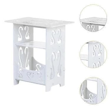 Bela dekorativna polica/stočić sa izrezbarenim motivima labudova i na lalafo.rs — 2 Bela dekorativna polica/stočić sa izrezbarenim motivima labudova i — 2