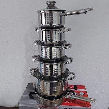 Home & Garden: Set inox posuđa – Excellent Line Jumbo Set - Materijal: nerđajući at lalafo.rs — 2 Home & Garden: Set inox posuđa – Excellent Line Jumbo Set - Materijal: nerđajući — 2