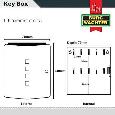 kom sa etiketom: Burg Wächter Key Box Quad – zidna kutija za ključeve - Moderan front at lalafo.rs — 9 kom sa etiketom: Burg Wächter Key Box Quad – zidna kutija za ključeve - Moderan front — 9