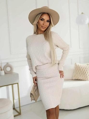 🔥Ženski dvoslojni komplet – pleteni džemper i suknja Trikotažni na lalafo.rs — 1 🔥Ženski dvoslojni komplet – pleteni džemper i suknja Trikotažni — 1