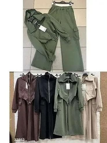 Ženski komplet dukserica + pantalone cargo - Krojena kratka dukserica na lalafo.rs — 4 Ženski komplet dukserica + pantalone cargo - Krojena kratka dukserica — 4