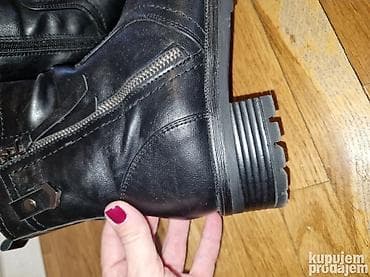 Ženske kožne čizme – crne, biker/moto stil - Materijal: prirodna koža na lalafo.rs — 4 Ženske kožne čizme – crne, biker/moto stil - Materijal: prirodna koža — 4