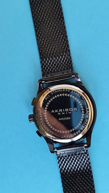 Akribos XXIV muški hronograf sat - Kućište u crnoj boji sa poliranim na lalafo.rs — 6 Akribos XXIV muški hronograf sat - Kućište u crnoj boji sa poliranim — 6